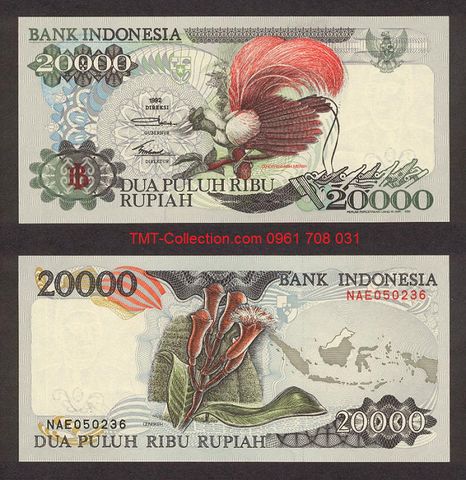 Indonesia 20.000 Rupiah 1992 UNC