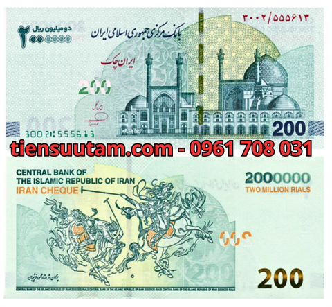 Iran 2 Triệu Rials 2025 UNC