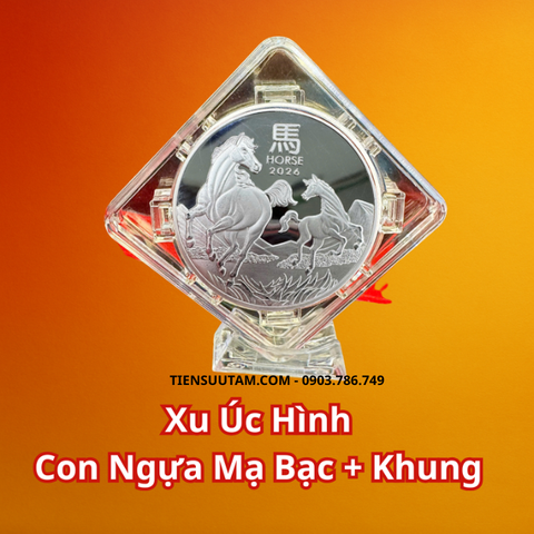 Khung Xoay Xu Úc Hình Con Ngựa Mạ Bạc 2026