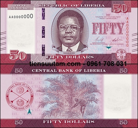 Liberia 50 Dollars 2022 UNC