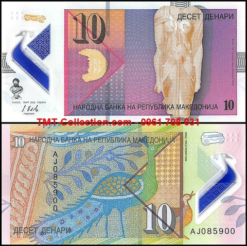 Macedonia 10 Dinari 2018 UNC Polyme