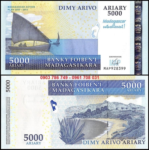 Madagasca 5000 Aliary 2007 - 2012 UNC