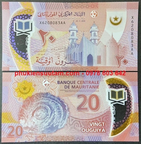 Mauritania 20 Ouguiya 2021 UNC Polyme (tờ)