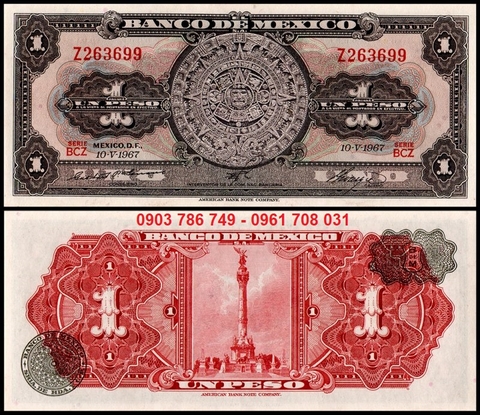 Mexico 1 Peso 1967 UNC