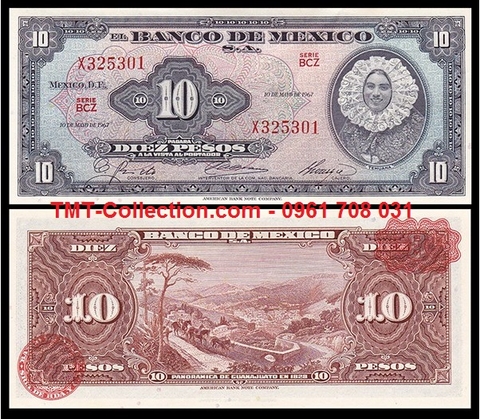 Mexico 10 Pesos 1967 UNC