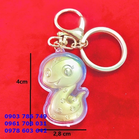 Móc khoá hình con rắn vàng