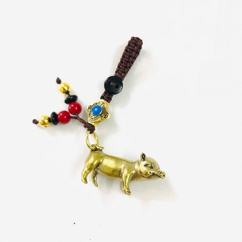 Móc Khóa Tượng Đồng Con Heo