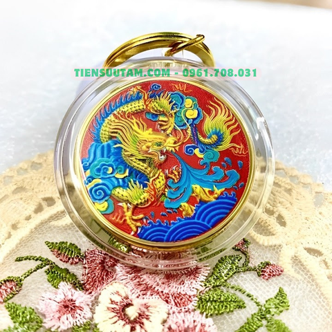 Móc Khoá Xu Con Rồng In Màu