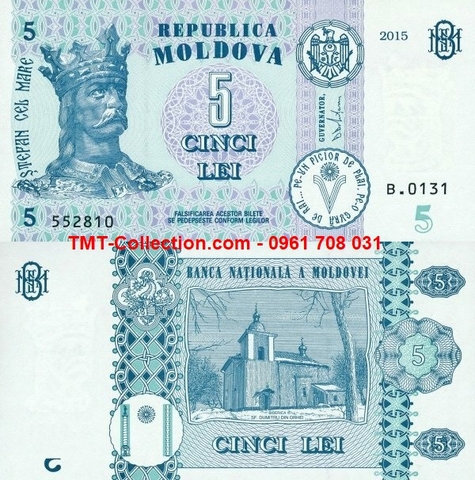 Moldova 5 Leu 2013 UNC