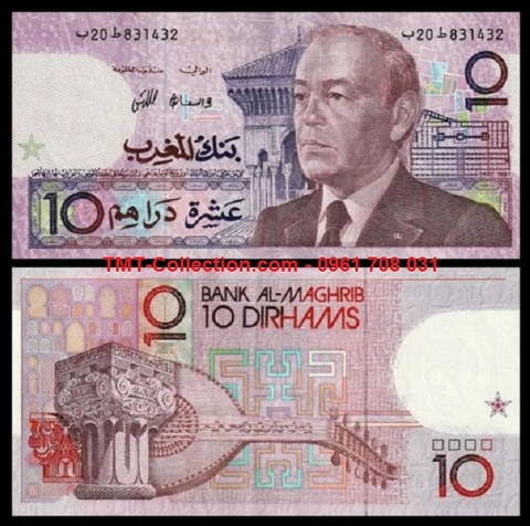 Morocco - Ma Rốc 10 Dirham 1987-1991 UNC