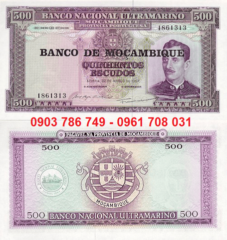 Mozambique 500 Escudos 1967 UNC