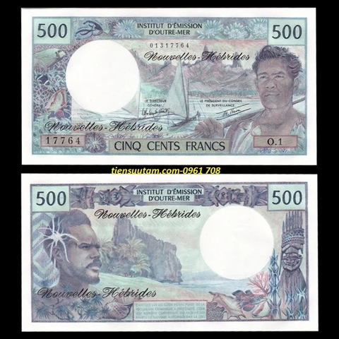 New Hebrides 500 Francs 1980 UNC