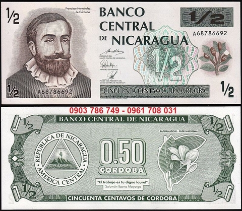 Nicaragua 1/2 Cordoba 1992