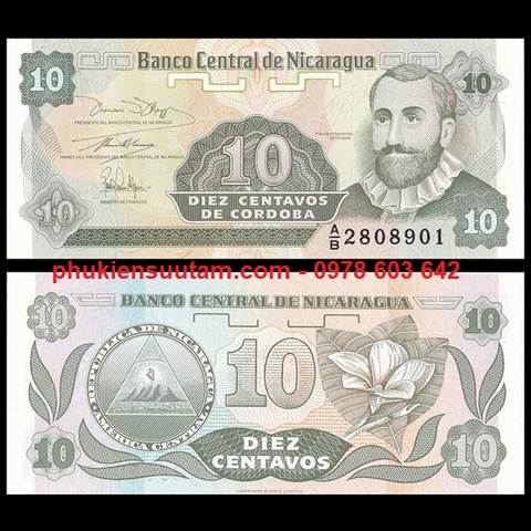 Nicaragua 10 Cordobas 1991 UNC