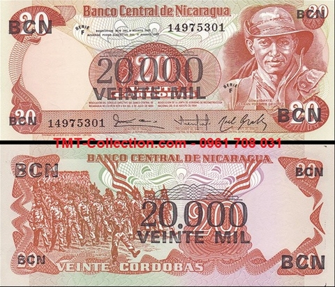 Nicaragua 20.000 Cordobas 1987 UNC