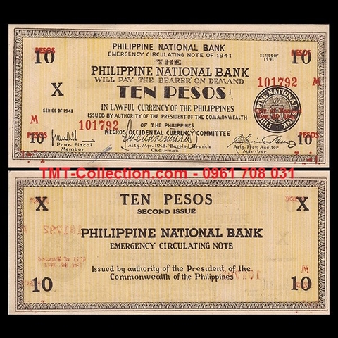 Philippines 10 Piso 1941 UNC