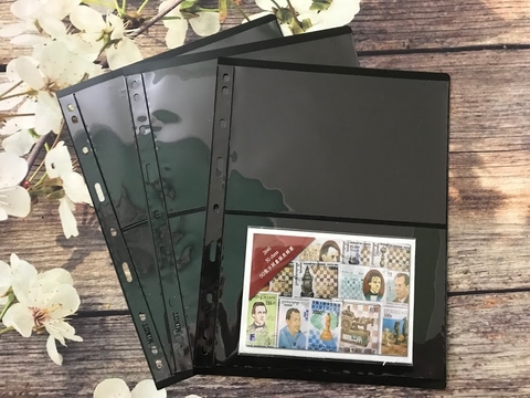 Phơi 2 ngăn đen đựng tem, tiền bằng nhựa