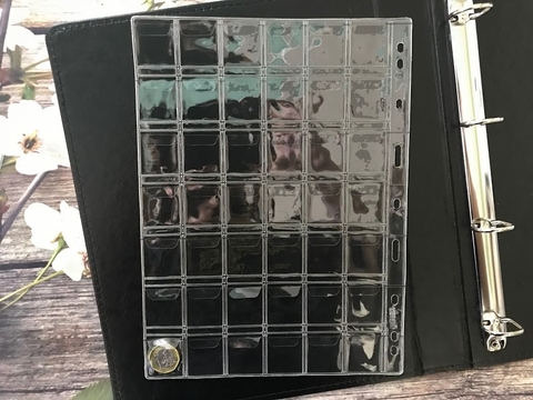 Phơi đựng tiền xu 42 ngăn ô 29mm bằng nhựa