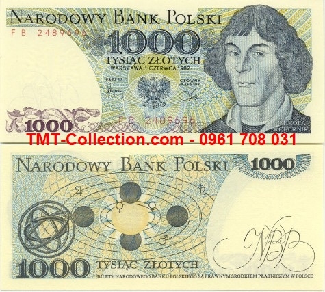 Poland - Ba Lan 1000 Zlotych 1982 UNC