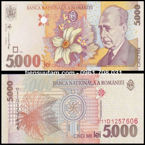 Romania 5000 Lei 1998 UNC