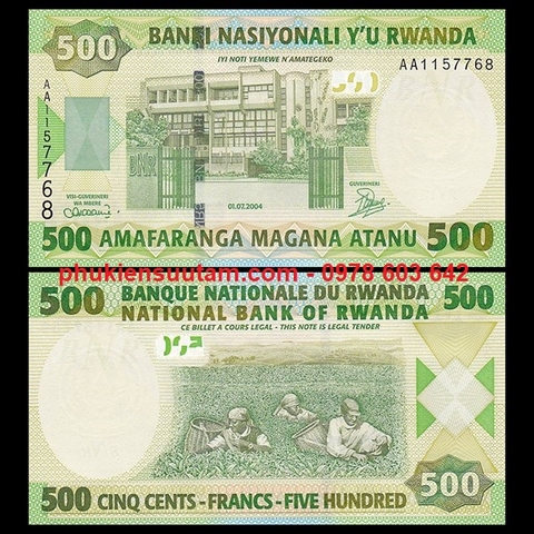 Rwanda 500 Francs 2004 UNC