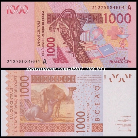 Cote d'Ivoire - Bờ Biển Ngà - CFA 1000 Francs 2003 UNC