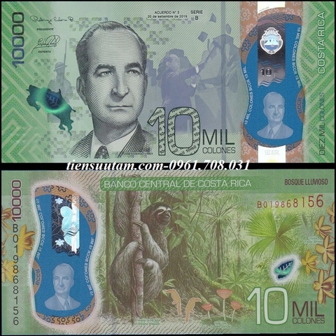 Costa Rica 10.000 Mil Colones 2021 UNC Polyme