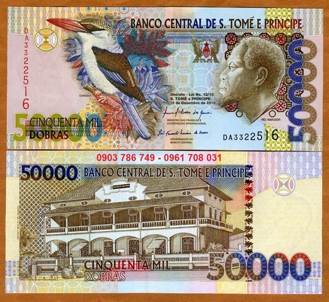 Saint Thomas And Prince 50.000 Dobras 2010 UNC