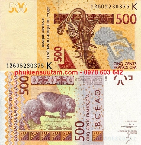 West Africa - Khu Vực Tây Phi 500 francs 2012 UNC (K-Senegal)