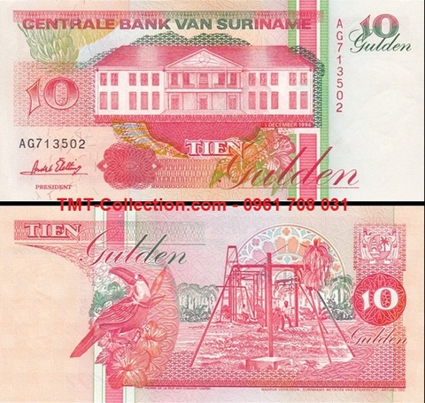 Suriname 10 Gulden 1996 UNC