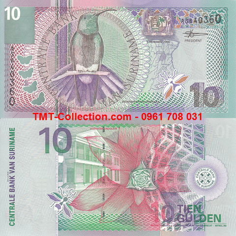 Suriname 10 Gulden 2000 UNC (tờ)