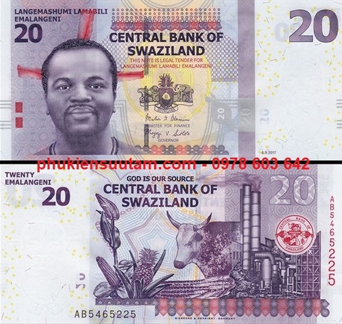 Swaziland 20 Lilangeni 2017 UNC