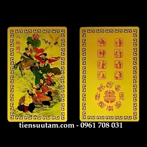 Thẻ Kim Bài Bát Tiên Vượt Biển Đạo Giáo