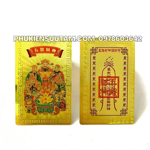 Thẻ Kim Bài Ngũ Lộ Thần Tài