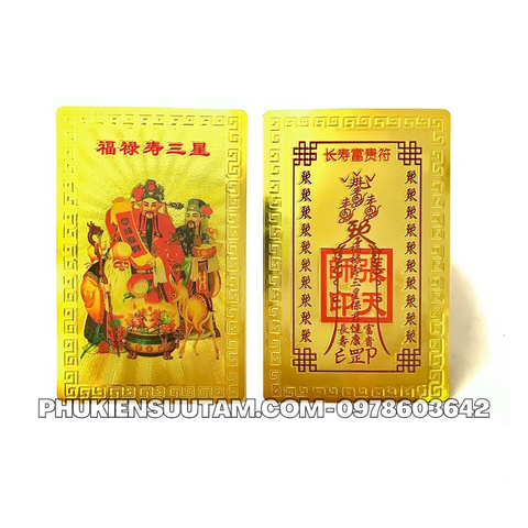 Thẻ Kim Bài Tam Đa Phúc Lộc Thọ