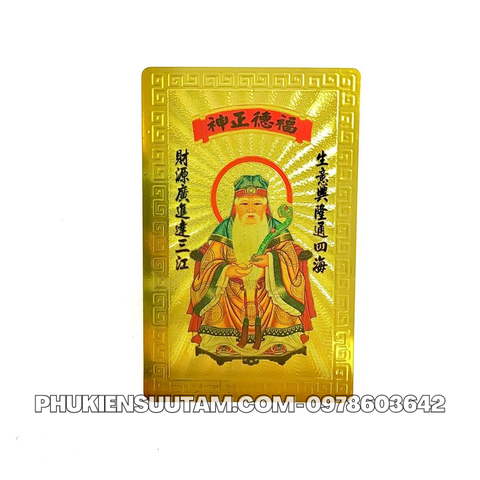 Thẻ Kim Bài Thần Tài Lộc Như Ý