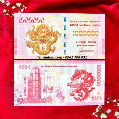 Tiền Lì Xì 1 Triệu Dola Macao Hình Con Rồng