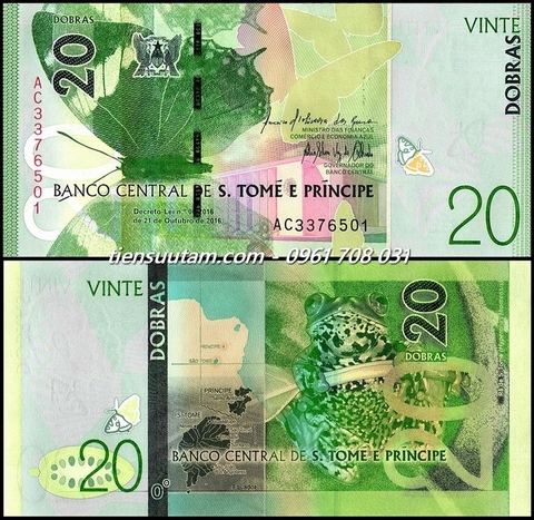 Saint Thomas And Prince 20 Dobras 2016 UNC