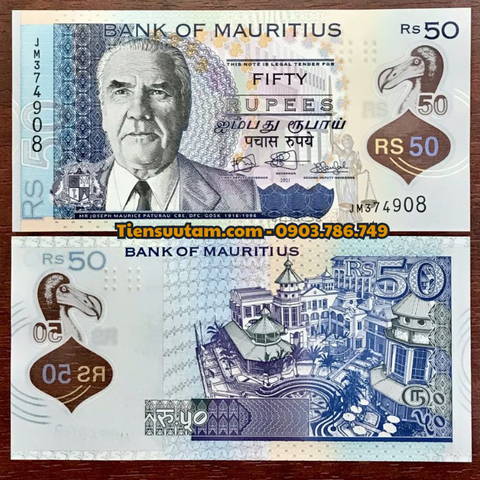 Mauritius 50 rupees 2021 UNC polyme - SP008261