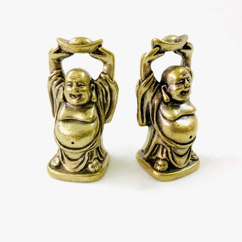 Tượng Đồng Phật Di Lạc Nâng Đỉnh Vàng