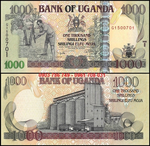 Uganda 1000 Shilling 2009 UNC
