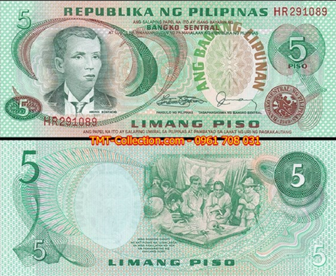 Philippines 5 Piso 1974 - 1985 UNC