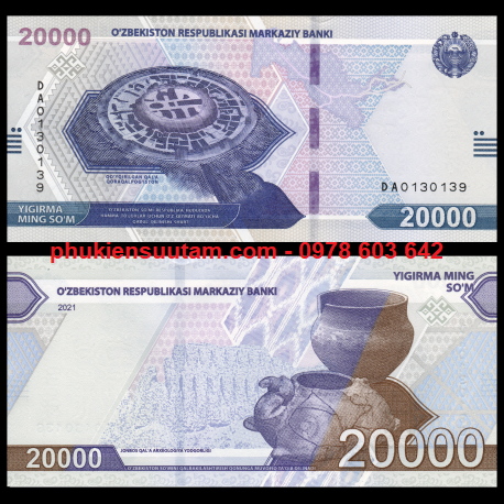 Uzbekistan 20.000 Som 2021 UNC