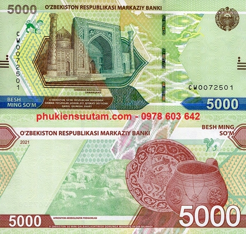Uzbekistan 5000 Som 2021 UNC