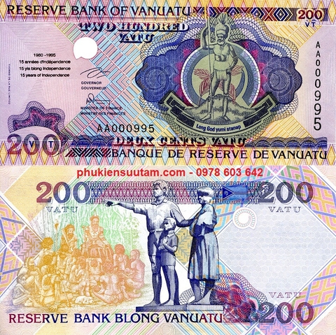 Vanuatu 200 Vatu 1995 UNC