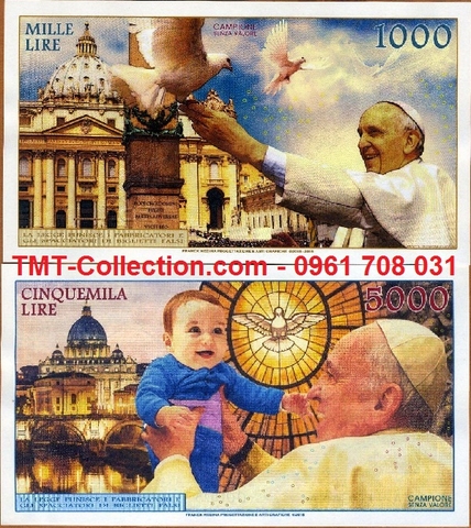 Vatican 5000 Mille 2015 UNC (tờ)