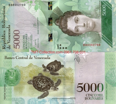 Venezuela 5000 Cinco Mil Bolivares 2017 UNC
