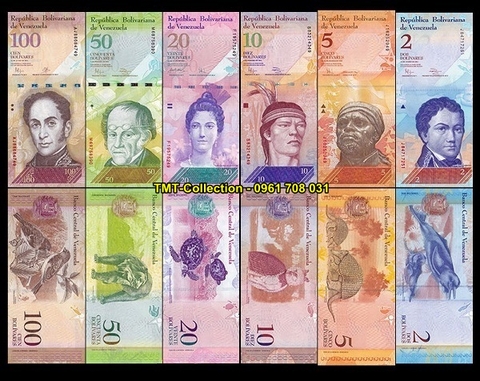 Bộ 6 tờ tiền của VENEZUELA