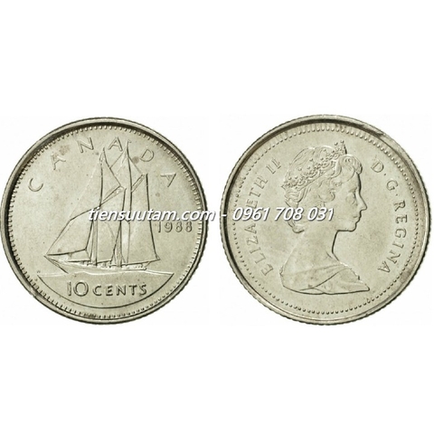 Xu Canada 10 Cent 1969 - 1989