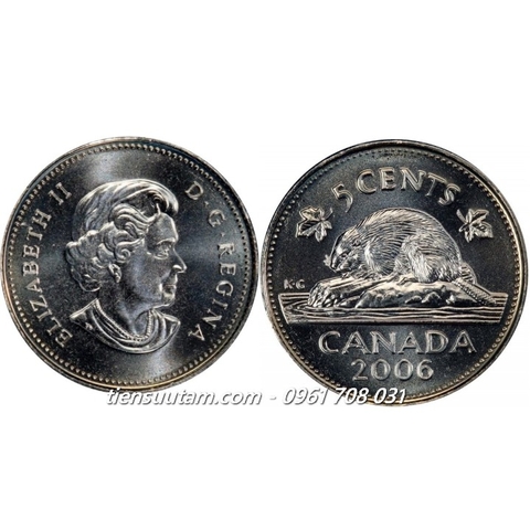 Xu Canada 5 cent 2006-2022